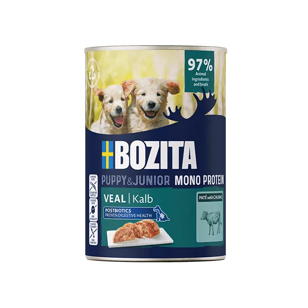 Burk med Bozita Dog Pate Puppy Veal, 400 g