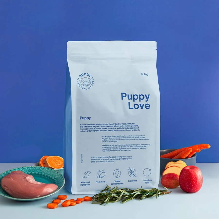 Buddy Puppy Love 17 kg, foderförpackning
