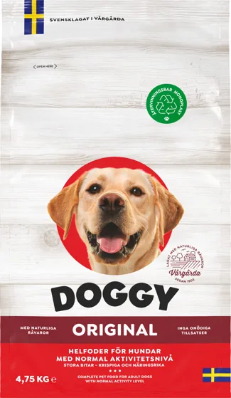 Påse med Doggy Original torrfoder, 4,75 kg