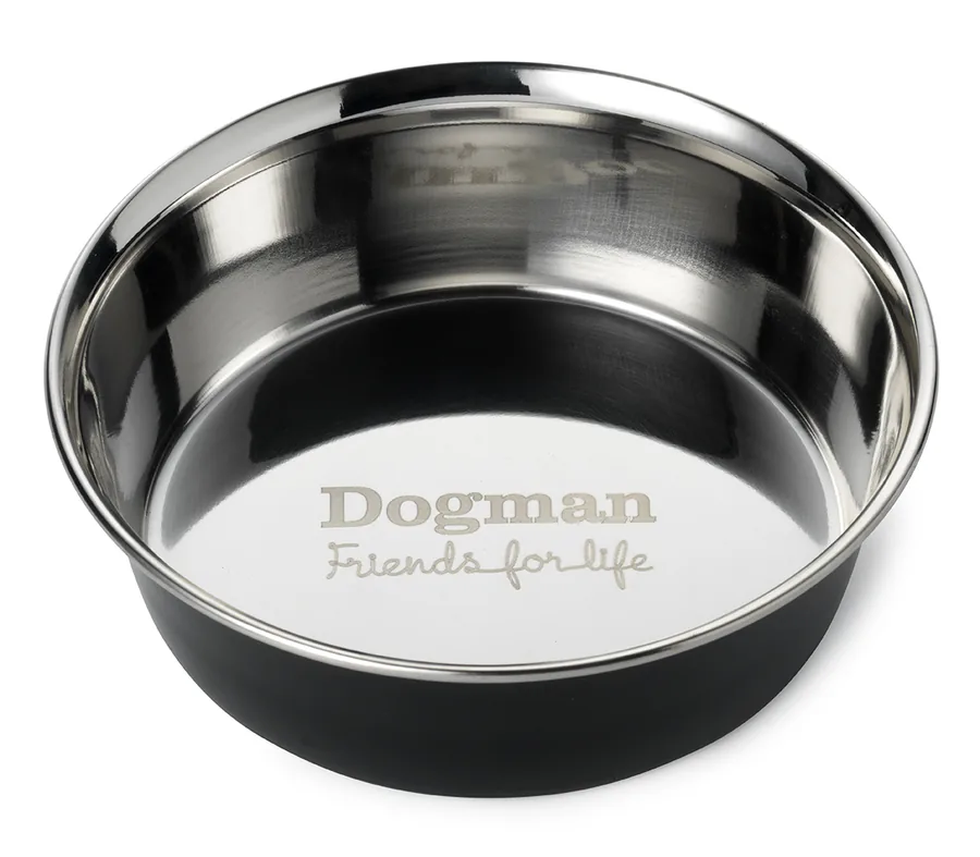 Dogman Heavy matskål i rostfritt, svart