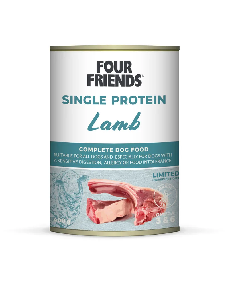 FourFriends Single Protein Lamb 400 g, burk