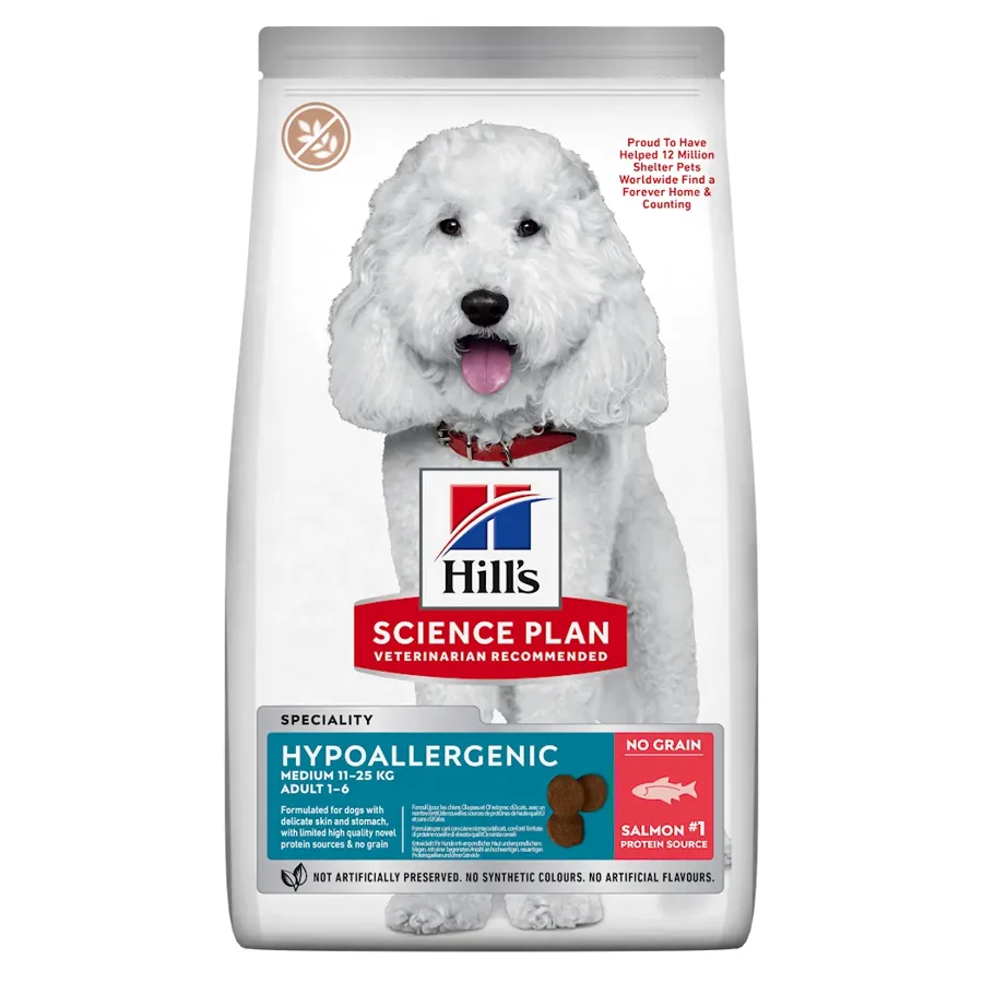 Hill's Adult Hypo Medium Salmon 14 kg, foderförpackning