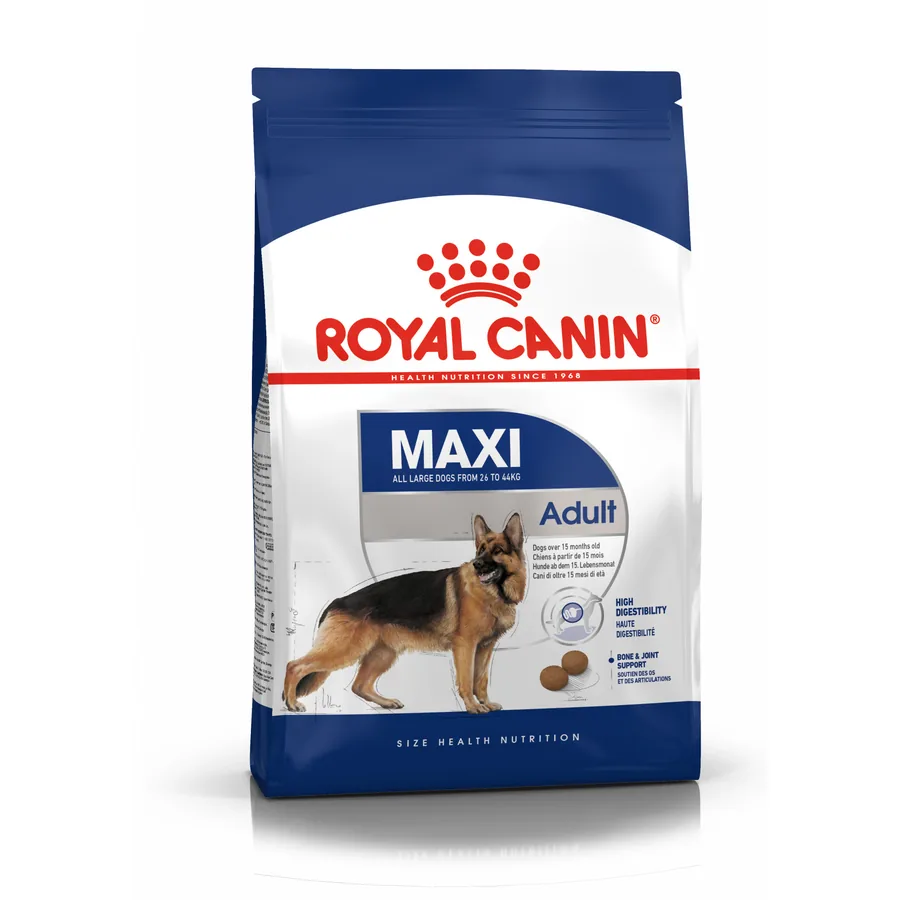 Säck med Royal Canin Maxi Adult torrfoder, 15 kg