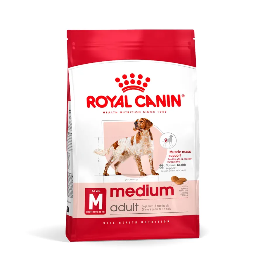 Säck med Royal Canin Medium Adult torrfoder, 15 kg