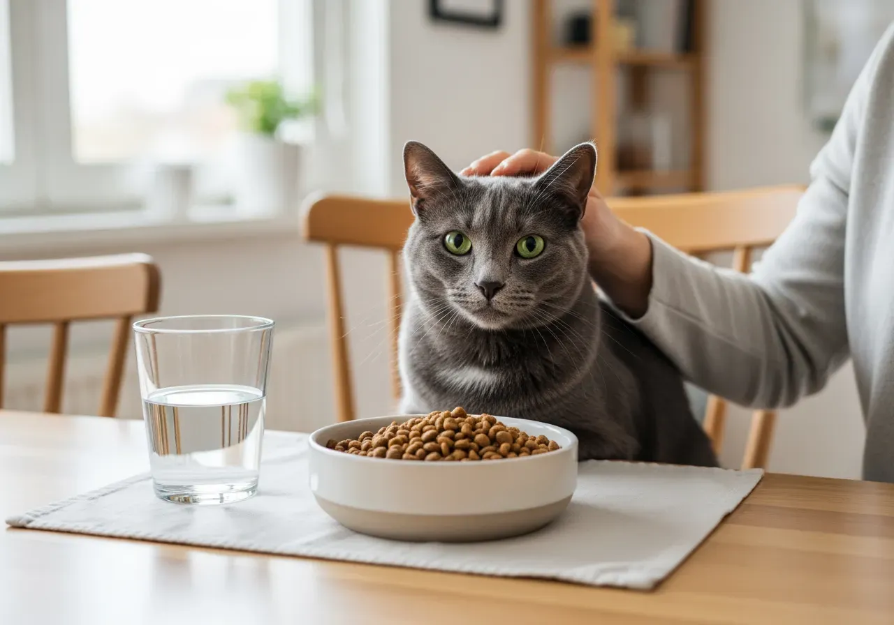 Övergång till vuxenfoder för katt