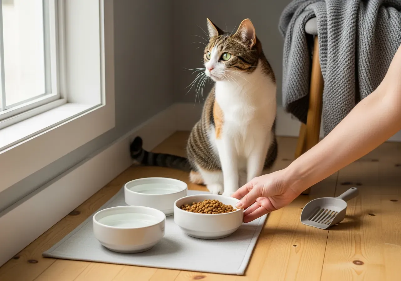 Kyckling i torrfoder för katter