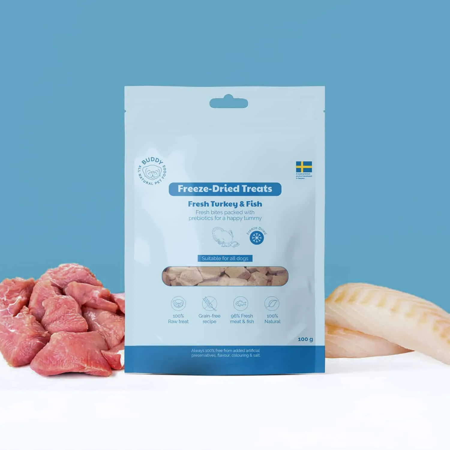 Freeze-Dried Fresh Turkey & Fish - 100g