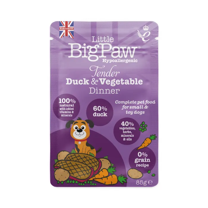 Little BigPaw Tender Duck & Vegetable Dinner 8x150g