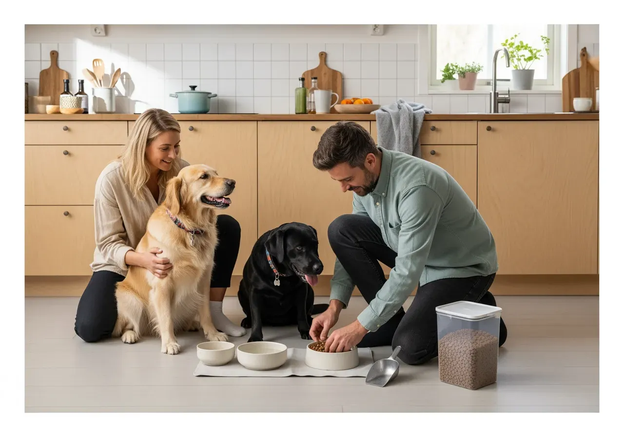 Storpack och småpåsar för torrfoder